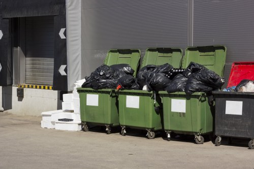 Various types of furniture being cleared